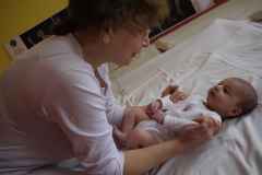 Ábel baba shiatsu kezelés közben